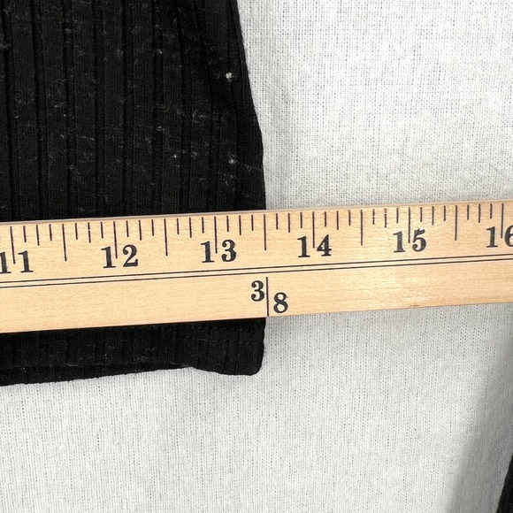 ENZA COSTA Long Sleeve Cardigan Womens Small Black Speckle V-neck Ribbed NWT - Picture 10 of 11